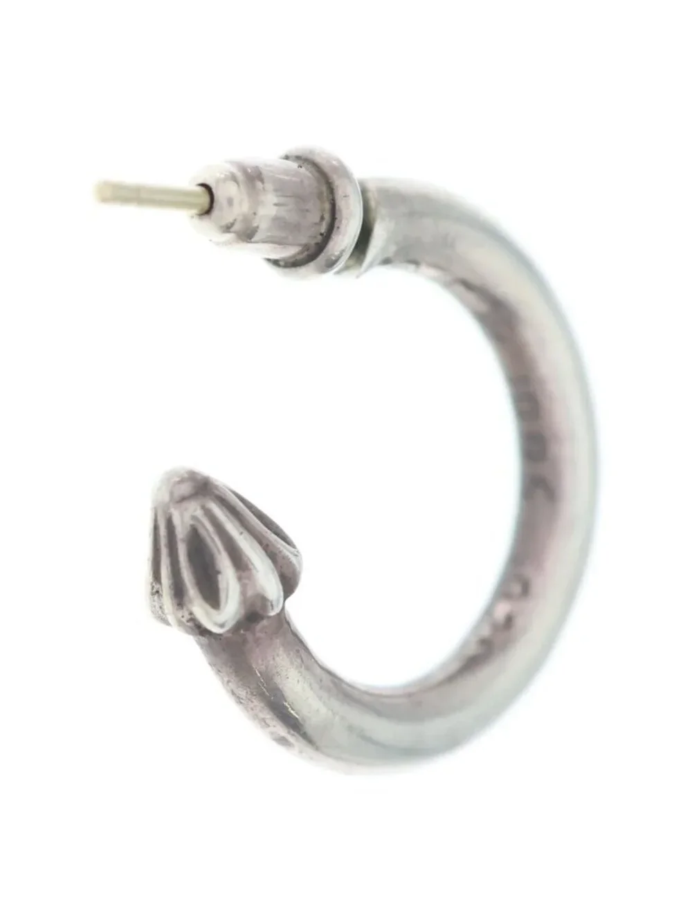 Chrome Hearts Hoop Plain Earrings Silver
